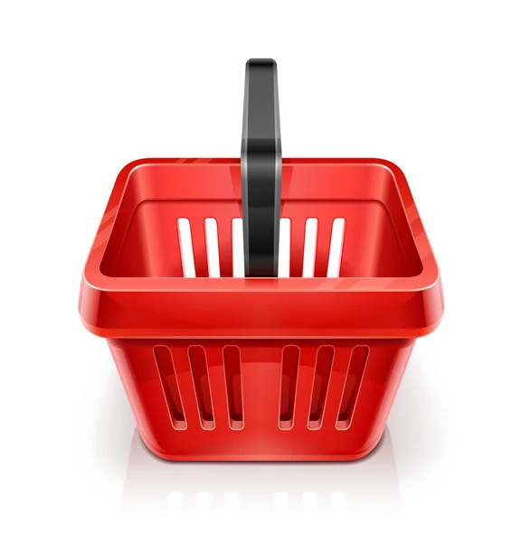 Červený nákupní košík — Stockový vektor