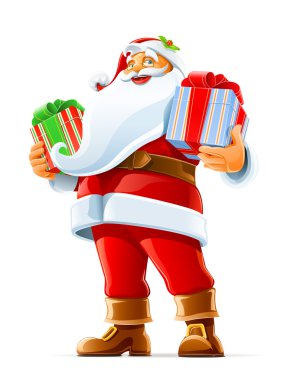 Santa Claus with gift