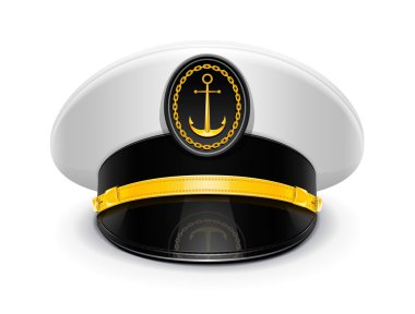Captain peaked cap with cockade clipart