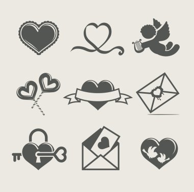 Saint valentine's day Icon set