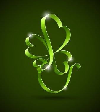 Green clover for saint patrick's day clipart