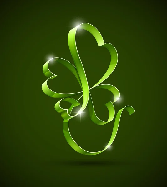 Zelený jetel pro den svatého Patrika — Stockový vektor
