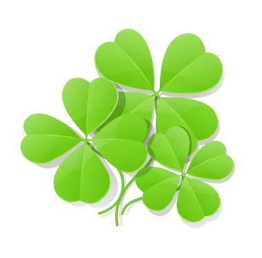 Four leaf clover for saint patrick's day clipart