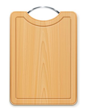 Kitchen cutting board with handle clipart