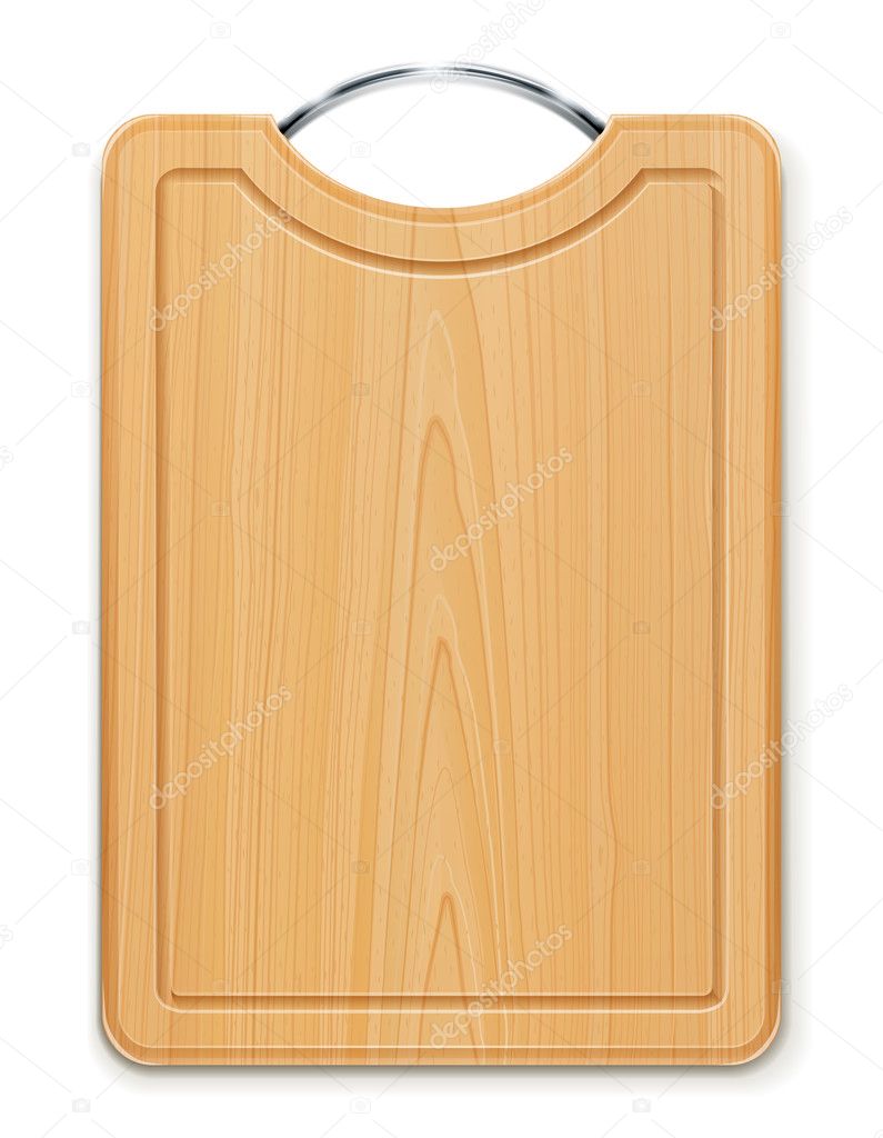 Kitchen cutting board with handle