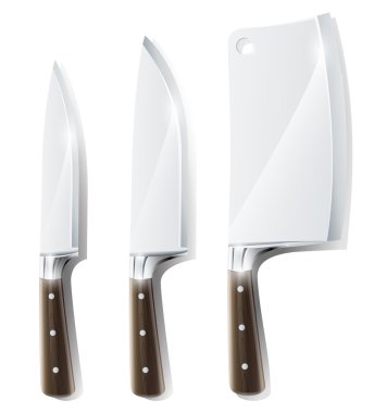 Set of kitchen knife clipart