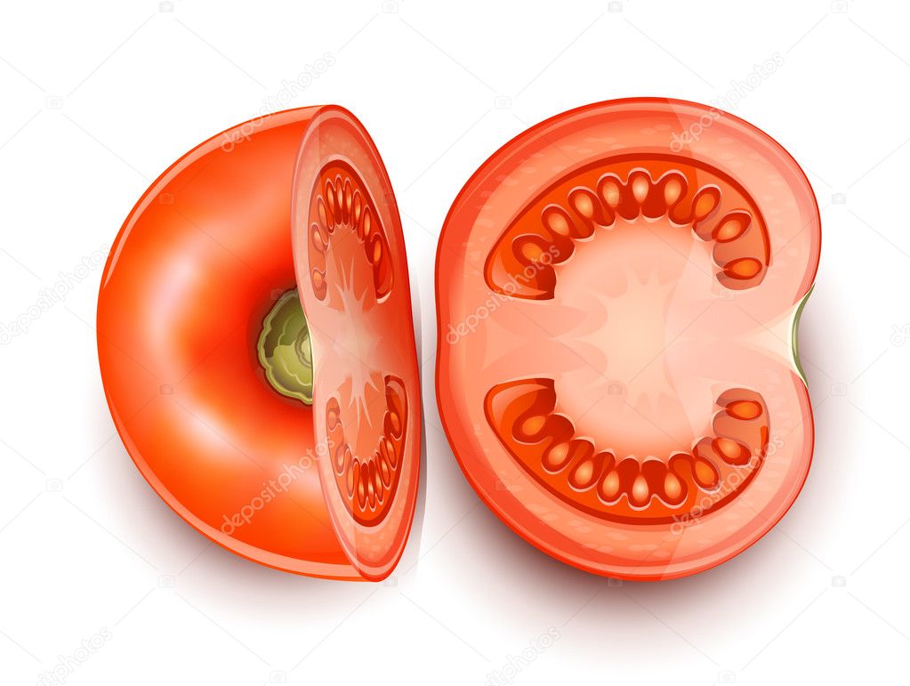 Tomato cuted in two part