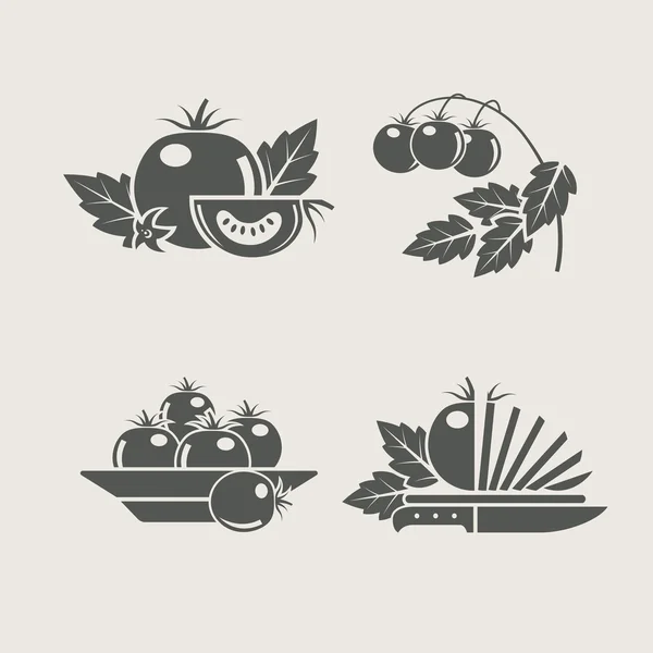 Set di pomodori icone — Vettoriale Stock