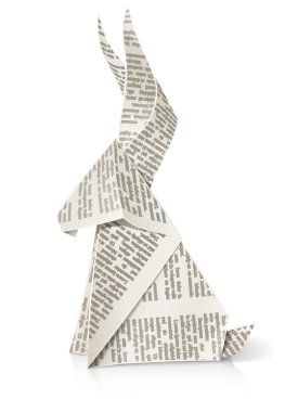tavşan kağıt origami oyuncak