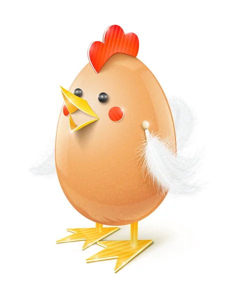 Huevo de gallina artesanal — Vector de stock