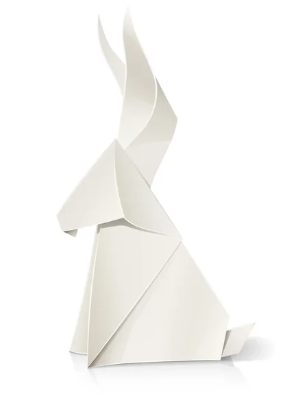 ウサギ紙折り紙のおもちゃ — ストックベクタ