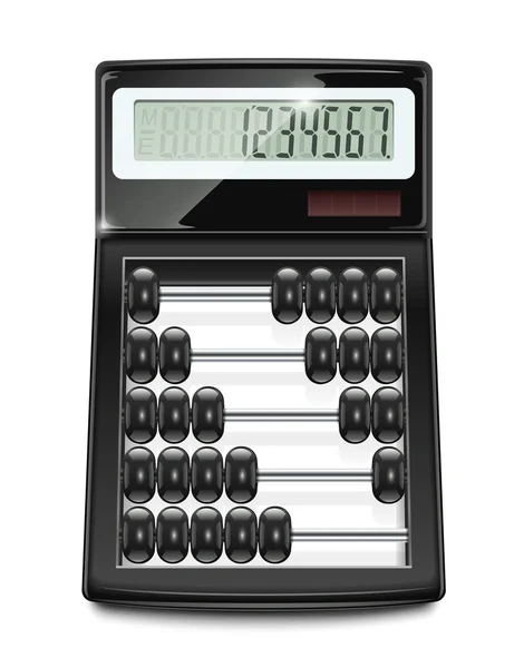 Elektroniska miniräknare abacus — Stock vektor