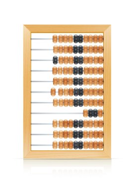 Vintage wooden abacus clipart