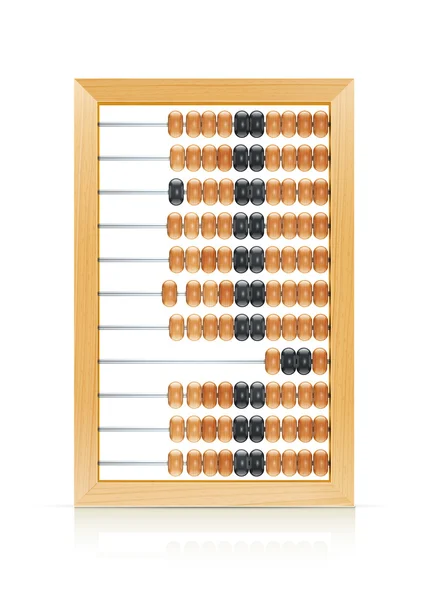 Vintage trä abacus — Stock vektor