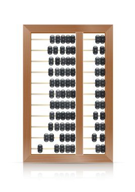 Chinese vintage wooden abacus clipart