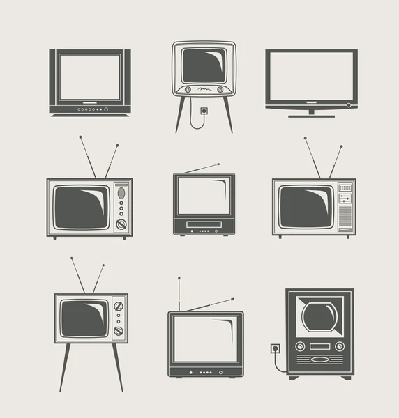 Conjunto de TV ícone — Vetor de Stock