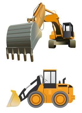 Construction machines clipart