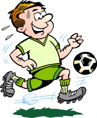 Hand-drawn Vector illustration of an Soccer Player clipart