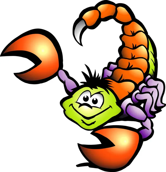 Handgezeichnete Vektorillustration eines gefährlichen Skorpions — Stockvektor