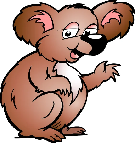 Ilustración vectorial dibujada a mano de un oso de Koala — Vector de stock