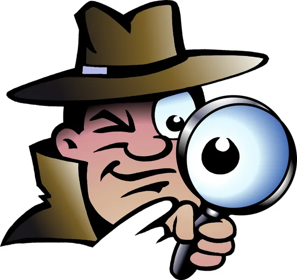 Векторная иллюстрация детектива-инспектора — стоковый вектор