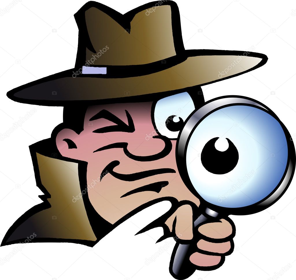 Hand-drawn Vector illustration of an Inspector Detective