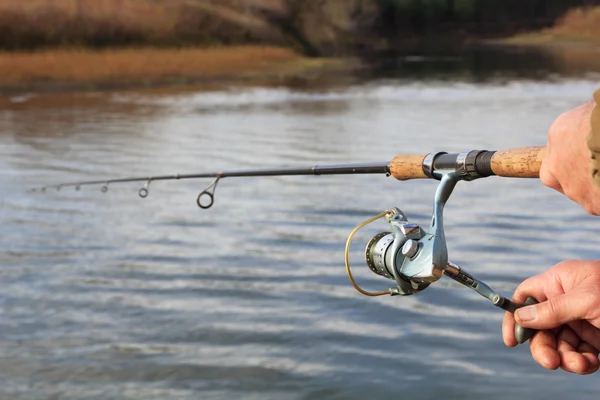 Pescador com fiação — Fotografia de Stock