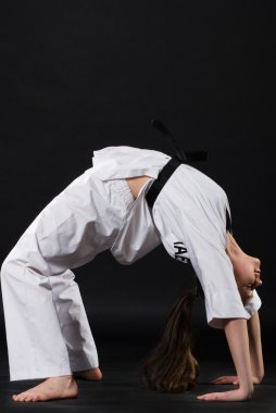 karate kata egzersiz kimono kız