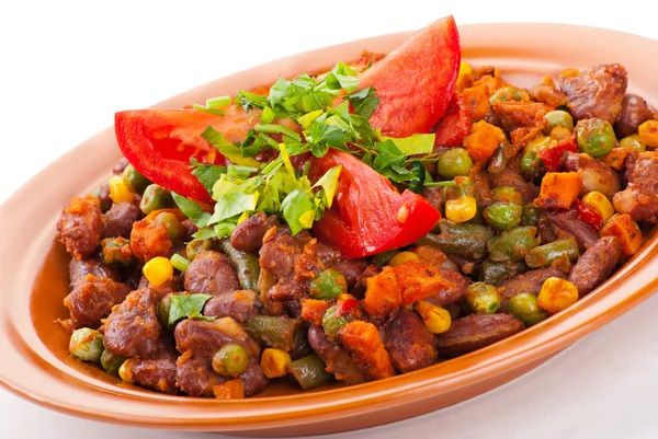 Traditional mexican chili with kidney beans — Stock Photo, Image