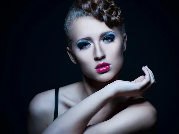 Schöne Mode Frau face.perfect Make-up — Stockfoto