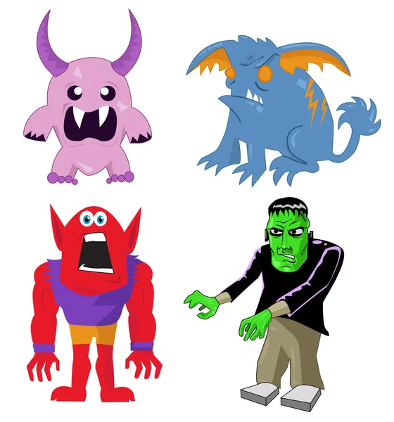 Conjunto de Monstros e Personagens — Fotografia de Stock