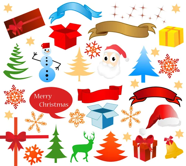 Weihnachtssymbole mit vielen Details — Stockfoto