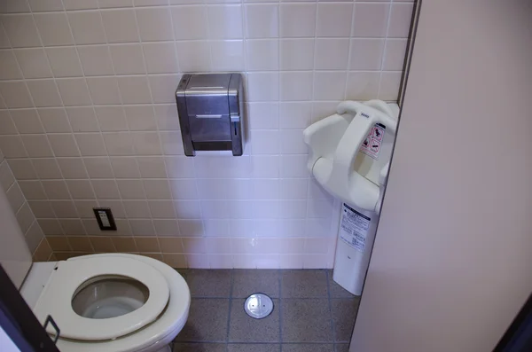 stock image Public bathroom with child seat