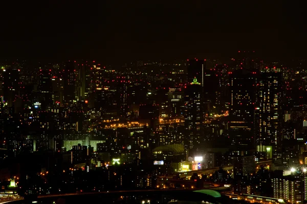 Área do porto de Osaka à noite — Fotografia de Stock