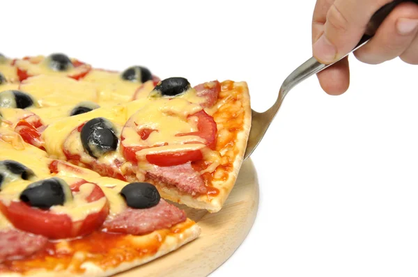 Pizza em fatias — Fotografia de Stock