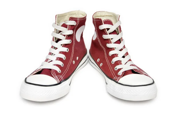 Κόκκινο πάνινα παπούτσια — Φωτογραφία Αρχείου