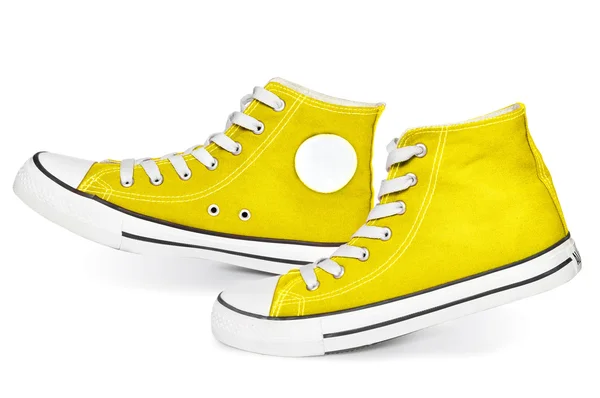Yellow sneakers — Stock Photo, Image