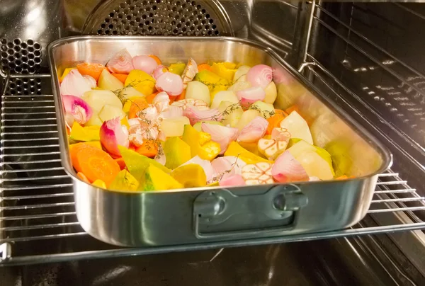 stock image Vegetables baked (rosted) in the oven