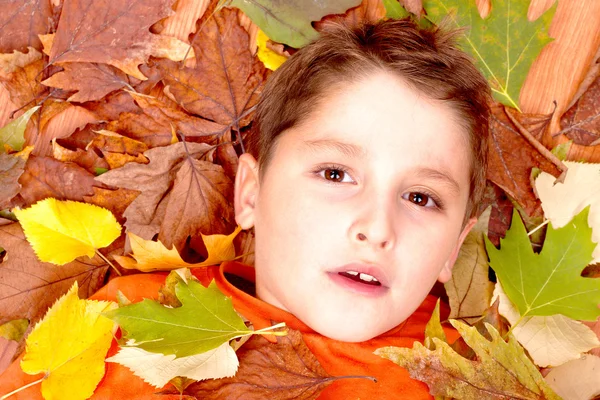 Children in autumn — Stock Photo, Image