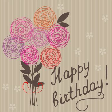 Card happy birthday clipart