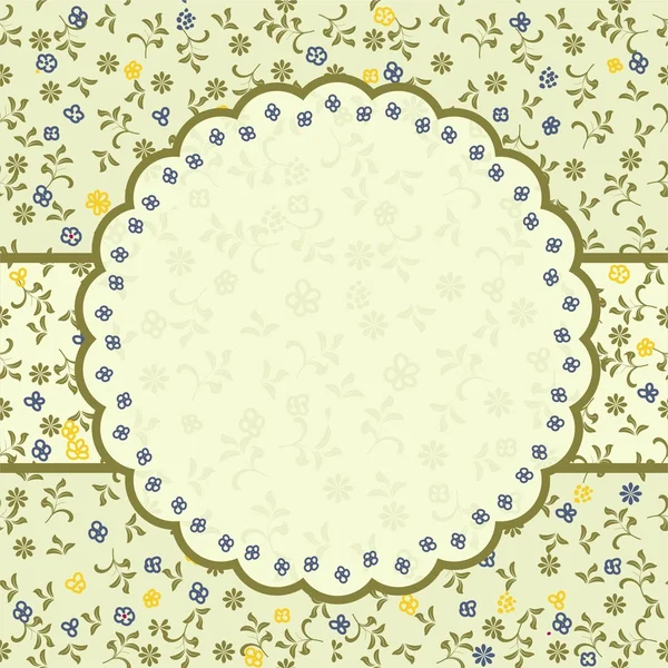Винтажная цветочная карта — стоковый вектор