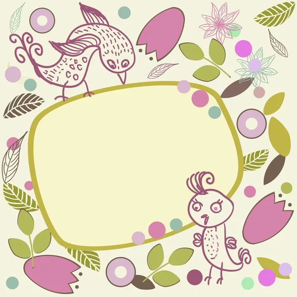 stock vector Kids card with frame