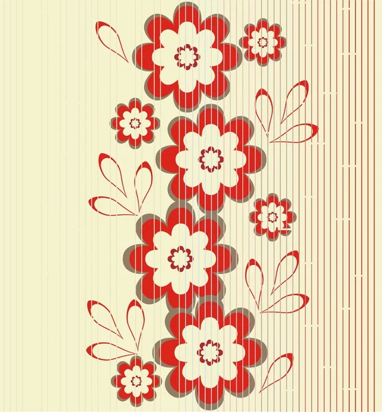 花のシームレスな背景デザイン — ストックベクタ
