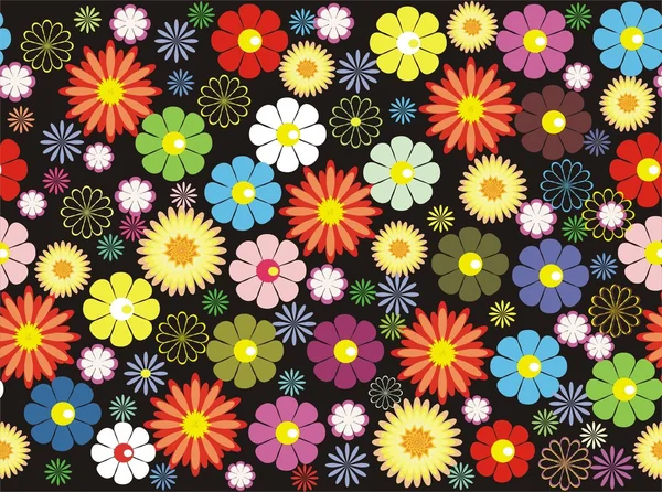 Flower seamless background design — Stock Vector