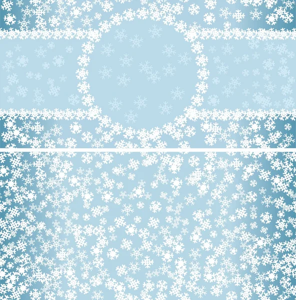 Wintermuster mit Rahmen und nahtlosem Hintergrund — Stockvektor