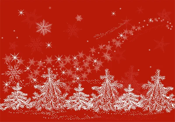 Red christmas card — Stock Vector