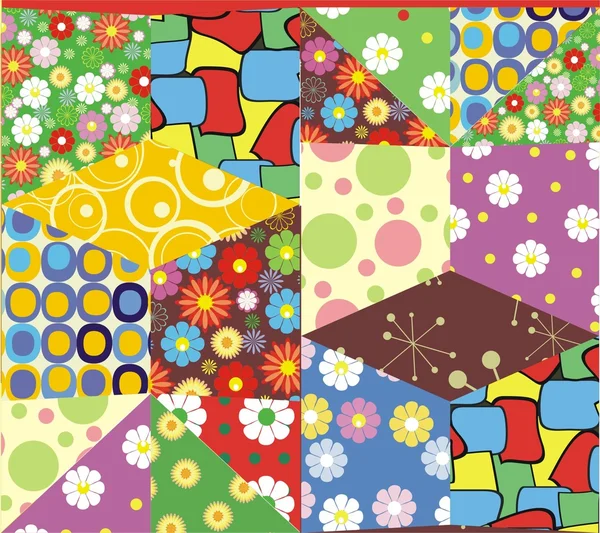 Patrón de patchwork — Archivo Imágenes Vectoriales