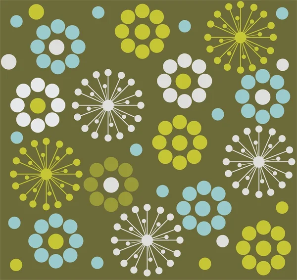 Fond floral sans couture rétro — Image vectorielle