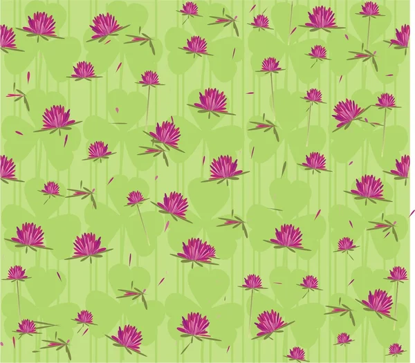 シームレスなベクターの野生の花 — ストックベクタ