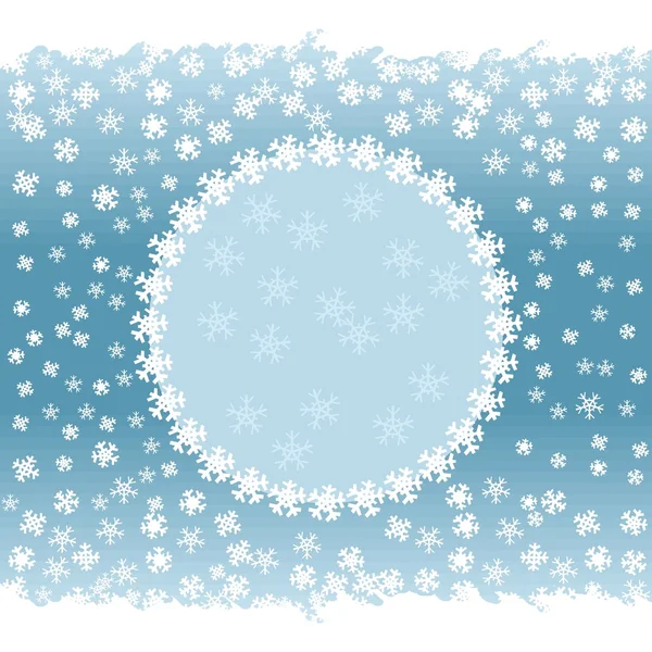 Fondo azul con copos de nieve — Archivo Imágenes Vectoriales